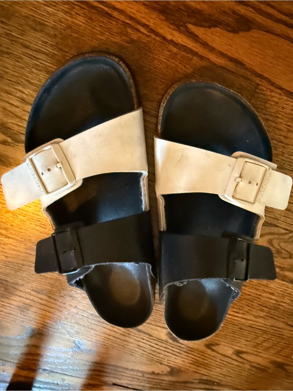 Birkenstock Two-Tone Black and White Sandals